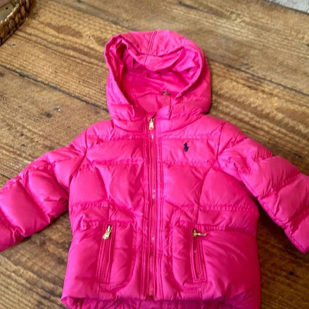 Ralph Lauren pink puffer jacket